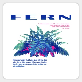 Fern blue Sticker